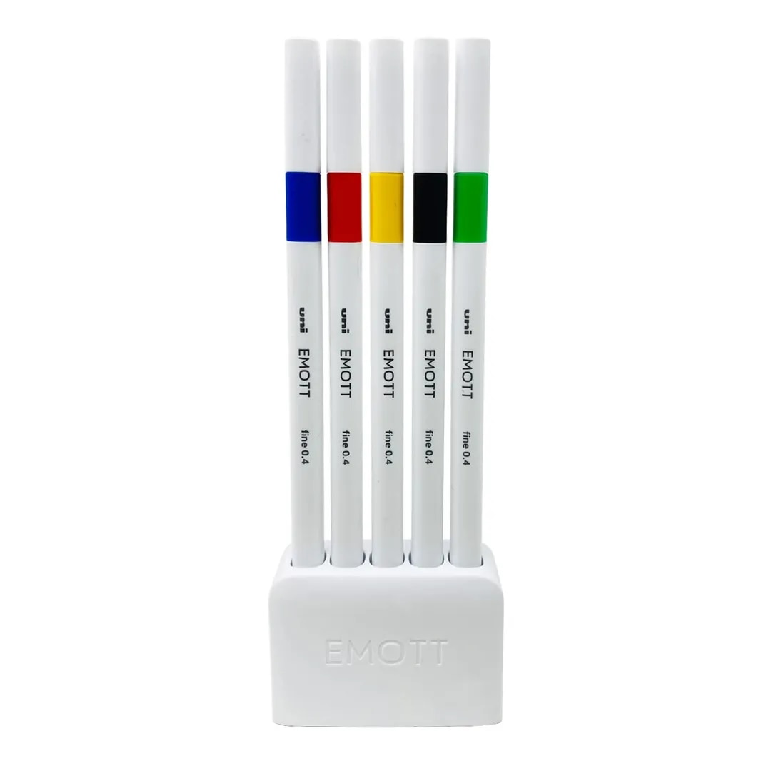 Uni-Ball Emott 0.4mm Fineliner Pens Set image 1