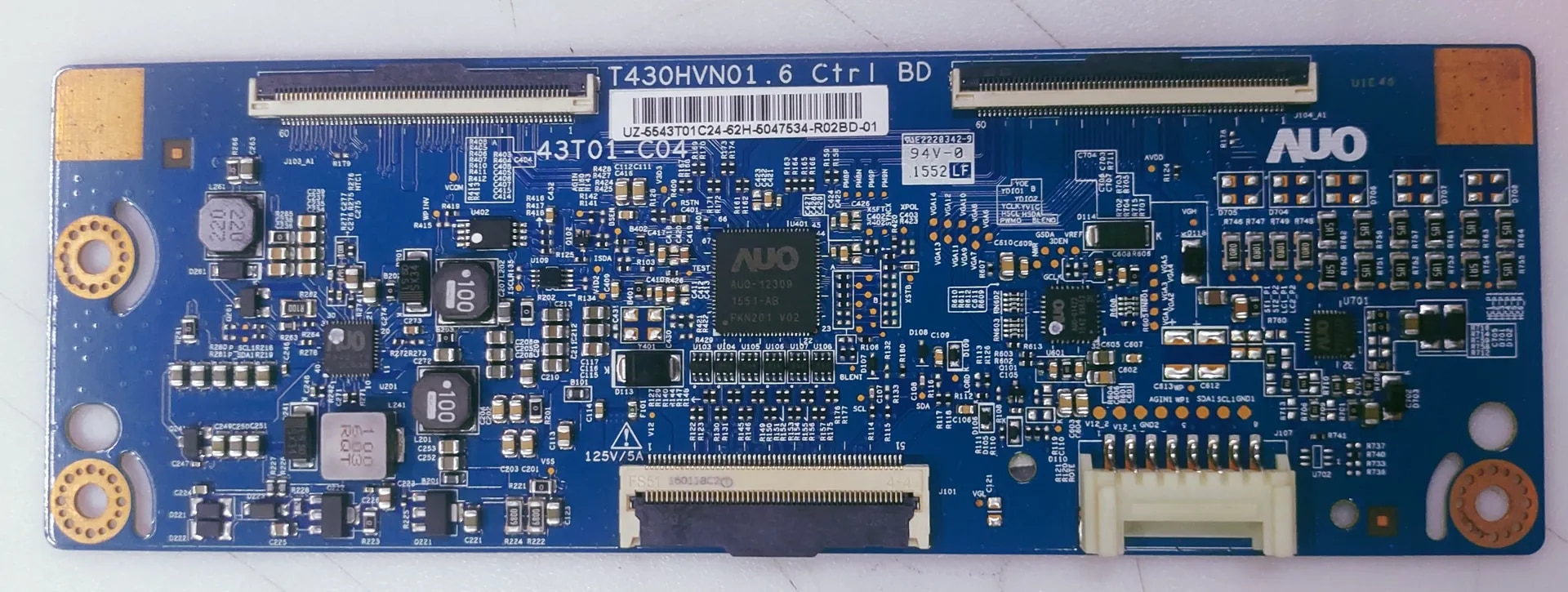 AUO TCON T430HVN01. 6 CTRL BD PART NO.UZ-5543T01C24(43T01-C04 image 1