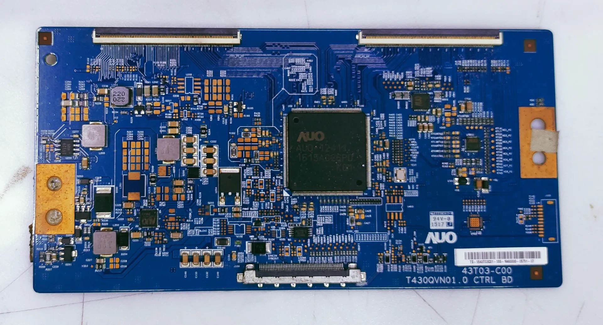AUO TCON 43T03-C00 LED TV FHD PART NO. T430QVN01. 0 CTRL BD image 1