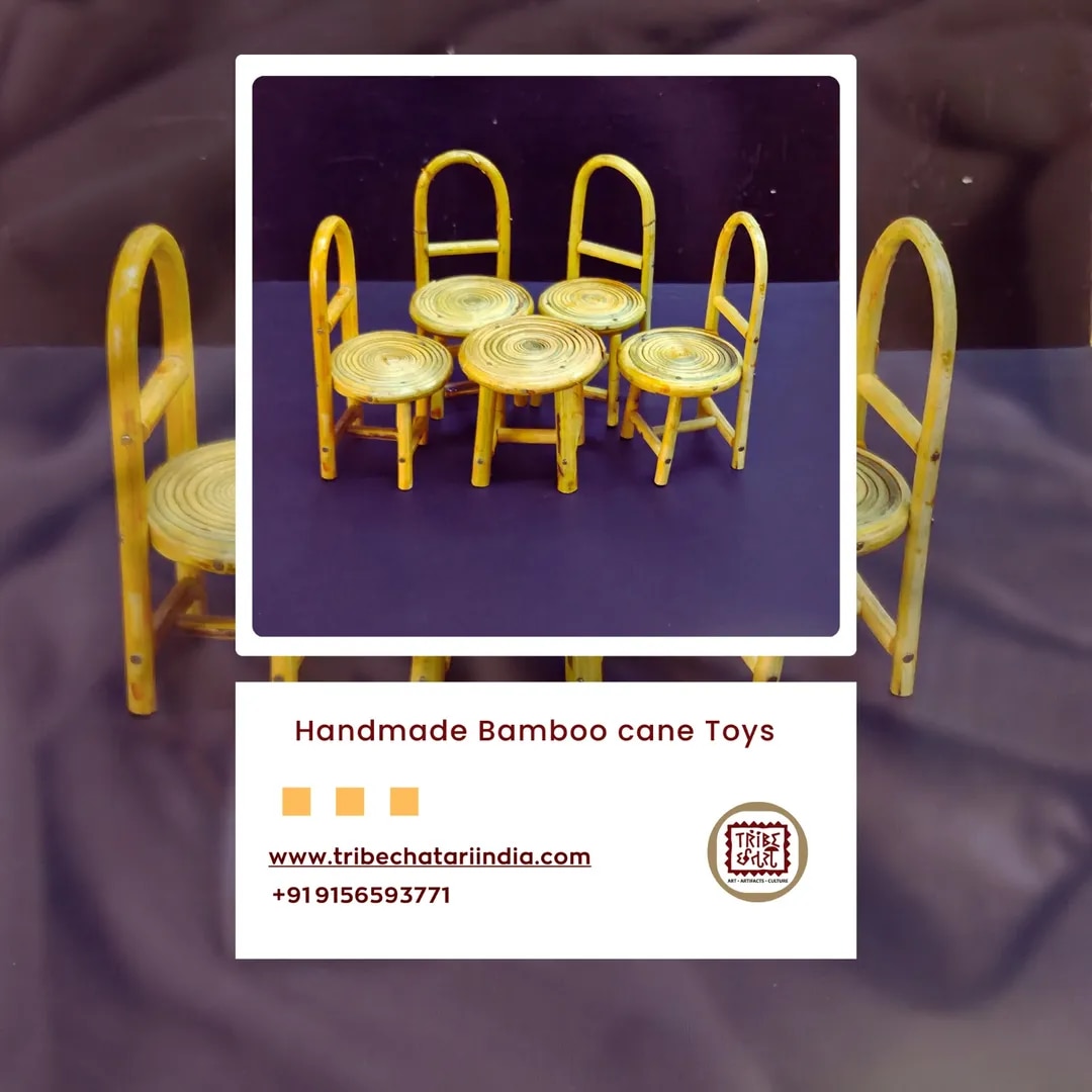 Handmade Cane Bamboo Toys Set image 1