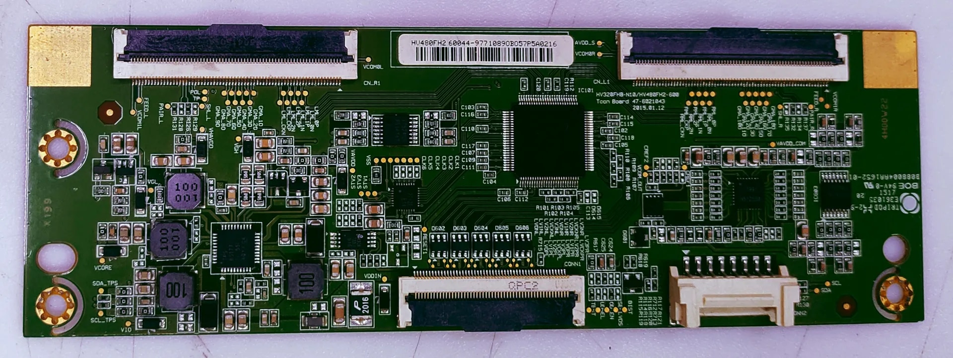 SAMSUNG UA48J5300AR TCON PART NO.HU480FH260044 image 1