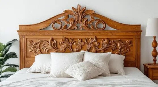 Solid Wood Bed image 1
