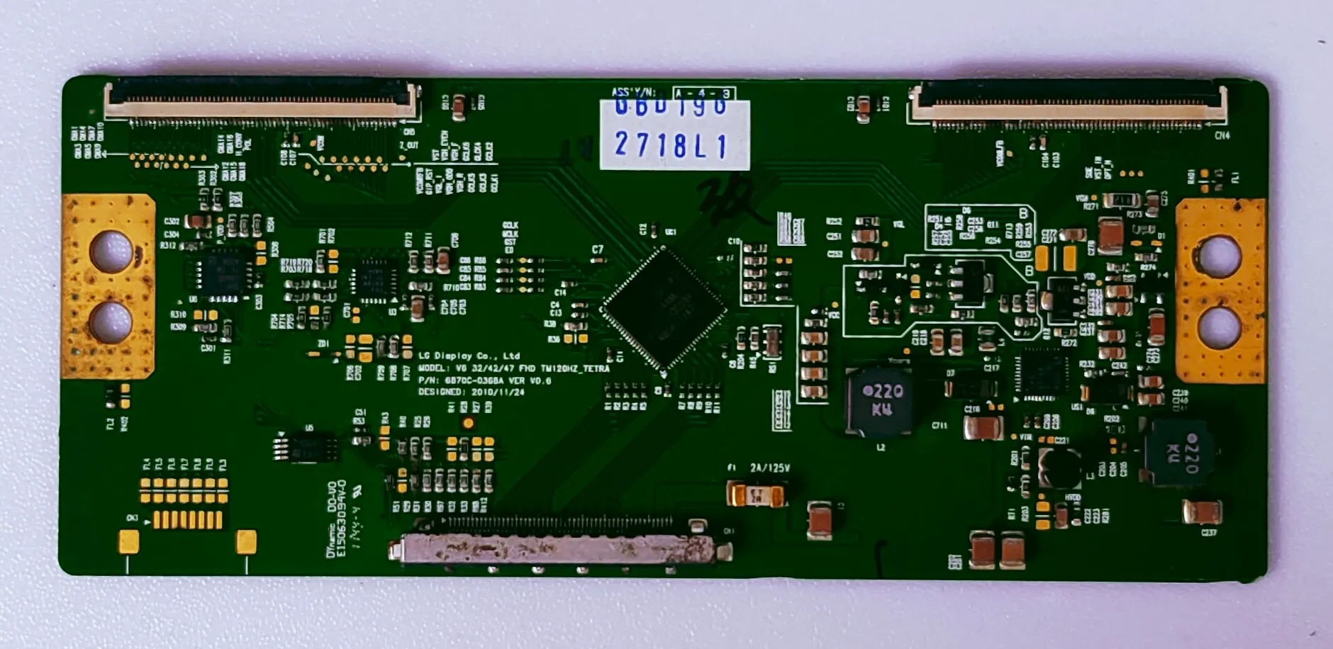 LG 42LV3500 T-con Board Fhd P/N.GBD196 2718L1 image 1
