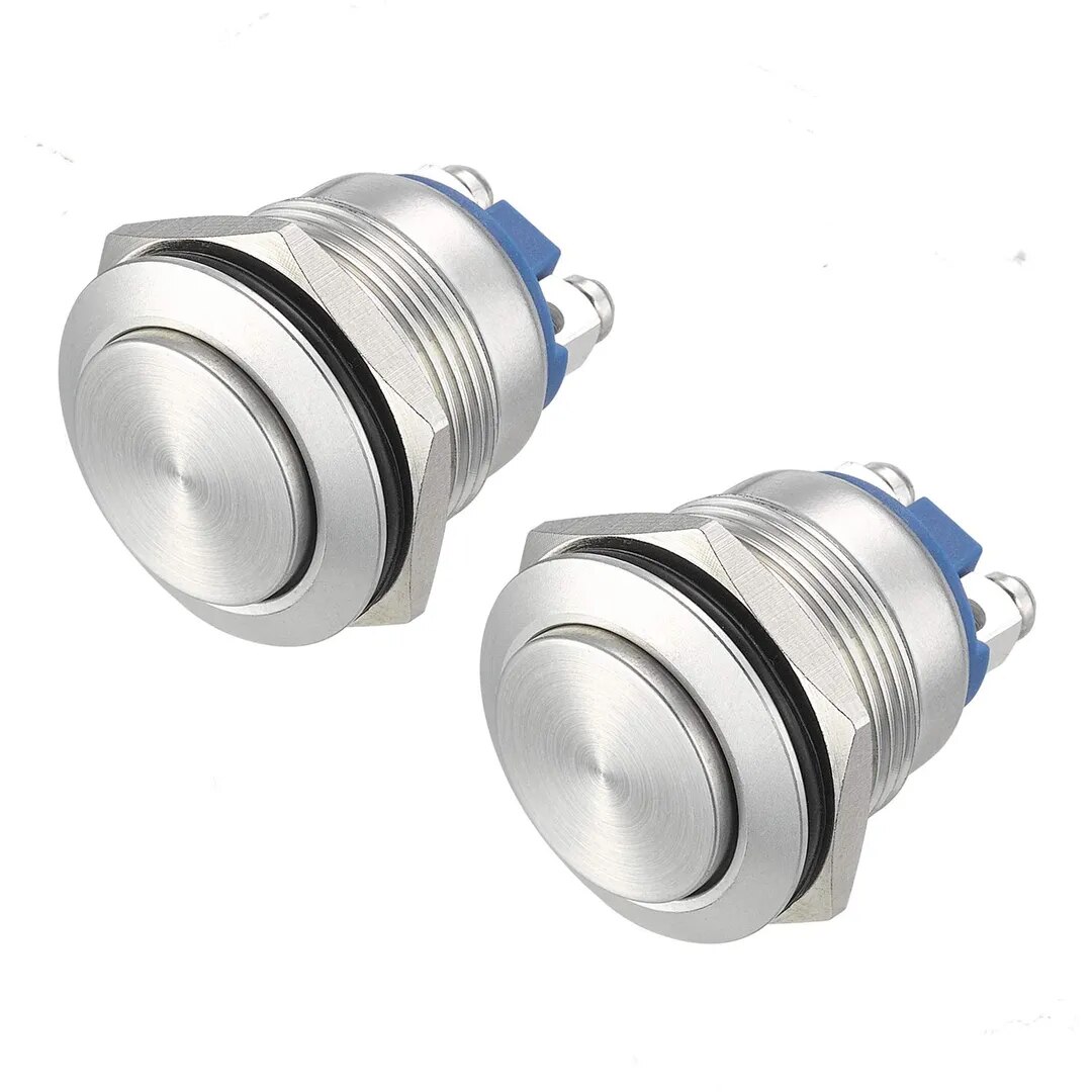 19MM METAL PUSH SWITCH 2PIN image 1