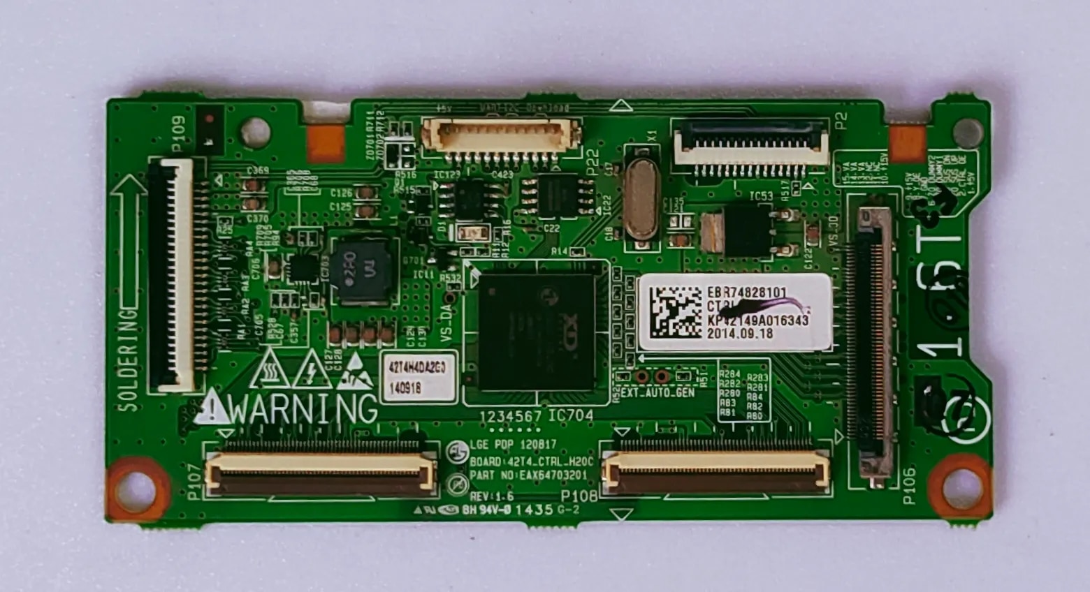 LG Plazma 42PN4500 Logic Baord Part No. EBR 74828101 Ctrl image 1