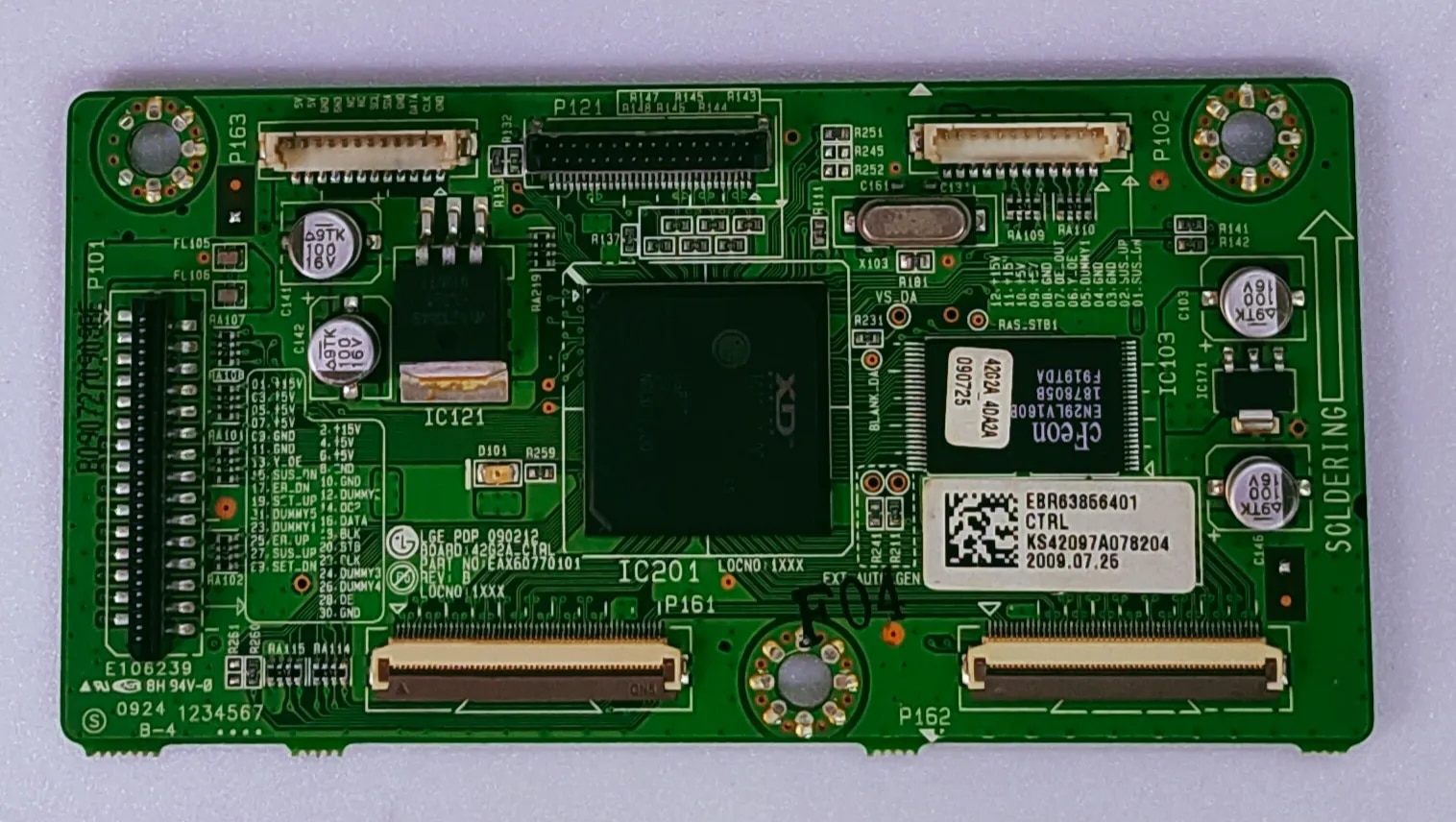 LG Plazma 42PQ60R Logic Baord Part No. EBR63856401 CTRL image 1