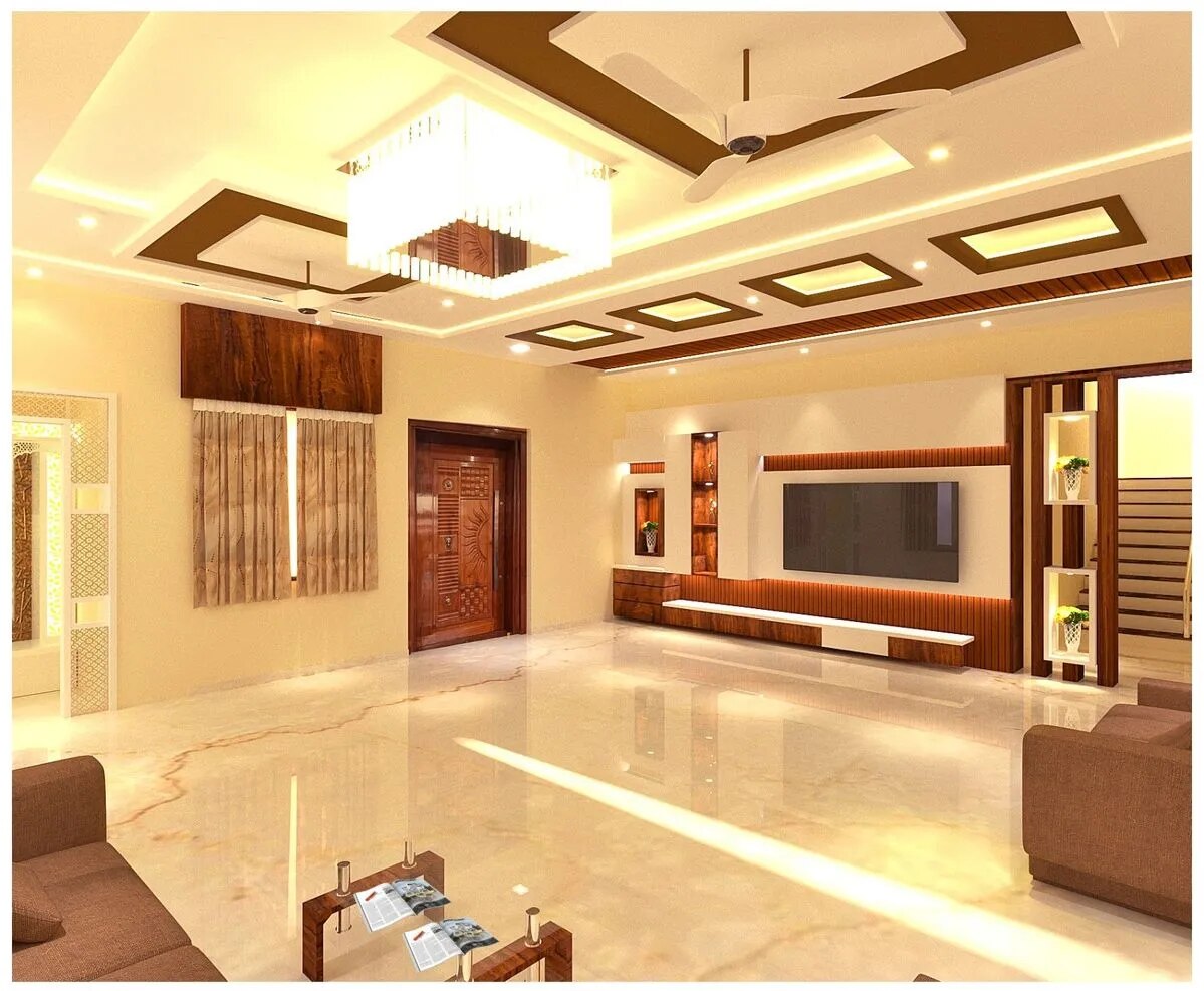 Luxury Living Room Interior Design in Chennai image 1