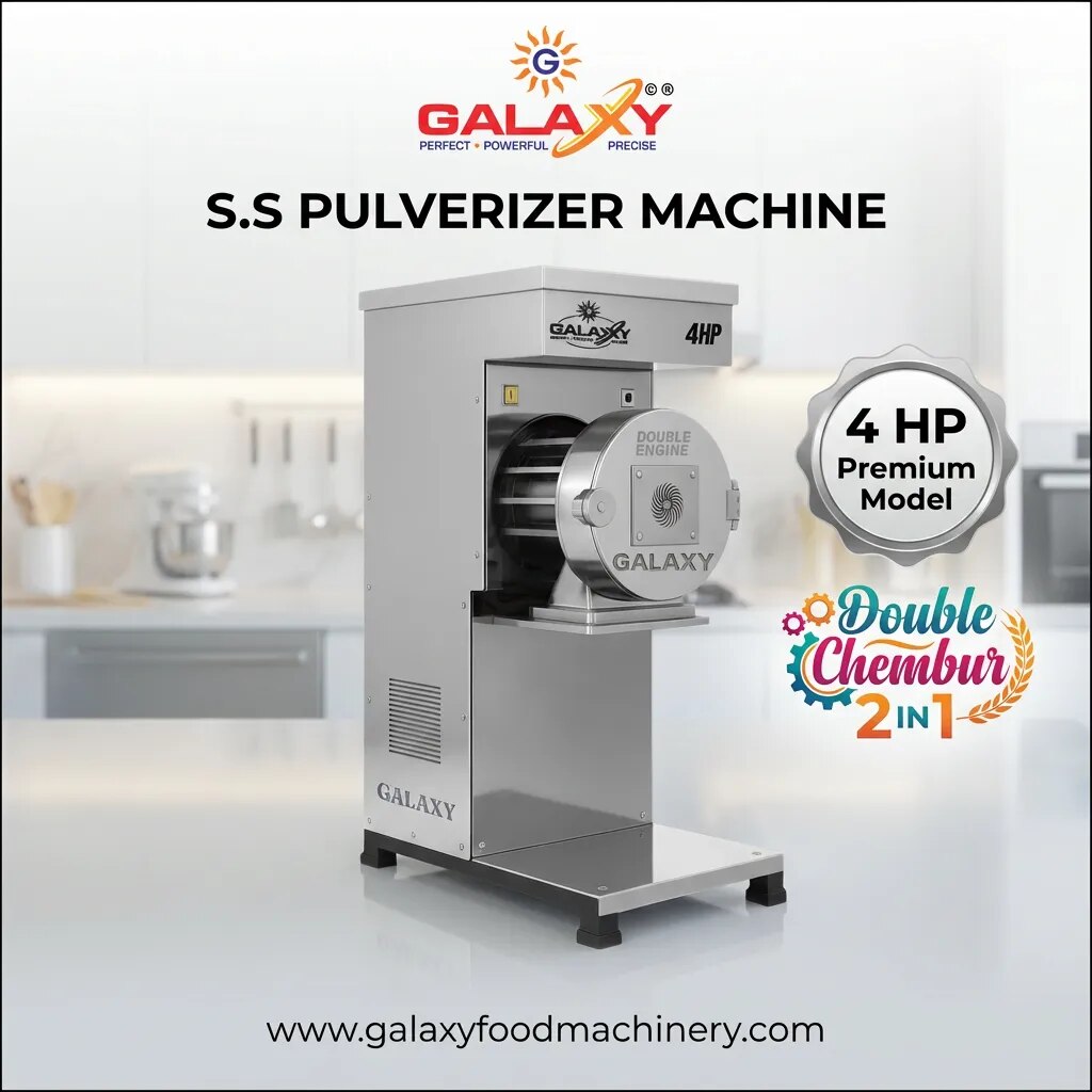 4HP S.S Semi Automatic Double Chamber Pulverizer image 1
