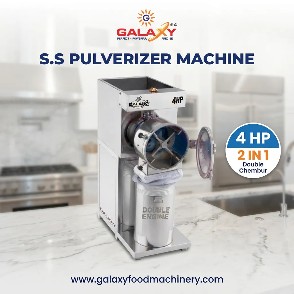 4HP S.S Double Chamber Pulverizer Semi Automatic image 1