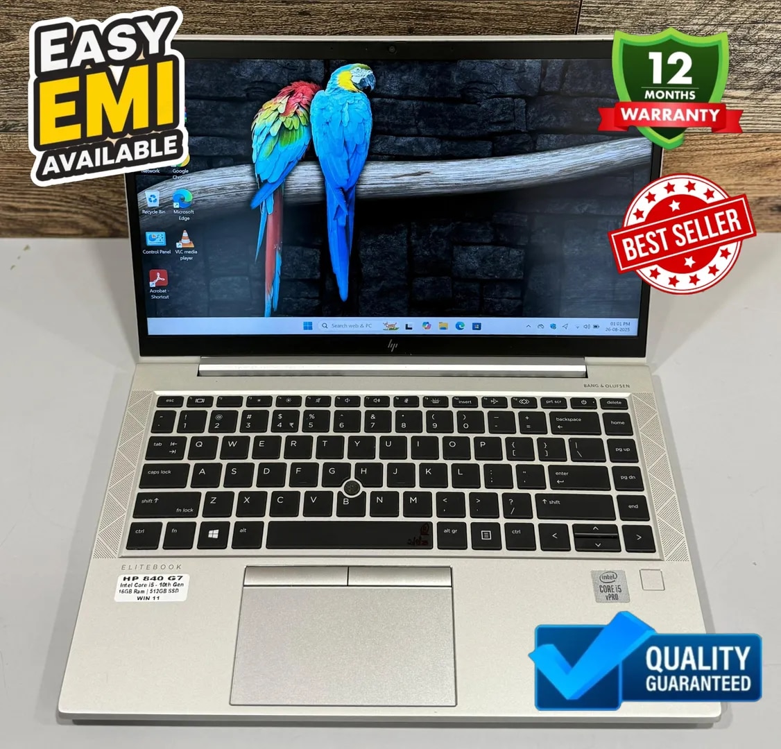 HP EliteBook 840 G7 Laptop | Intel Core i5 10th Gen | 8GB RAM | 512GB SSD | 14” FHD | Windows 11 Pro | Renewed Like New | 1 Year Warranty Optional image 1