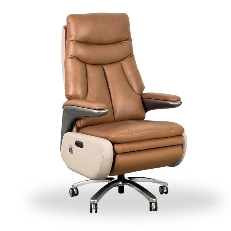 Electric Recliner Chair in Delhi | Premium Leatheritte Finish Recliner – Aadinath Furniture image 1