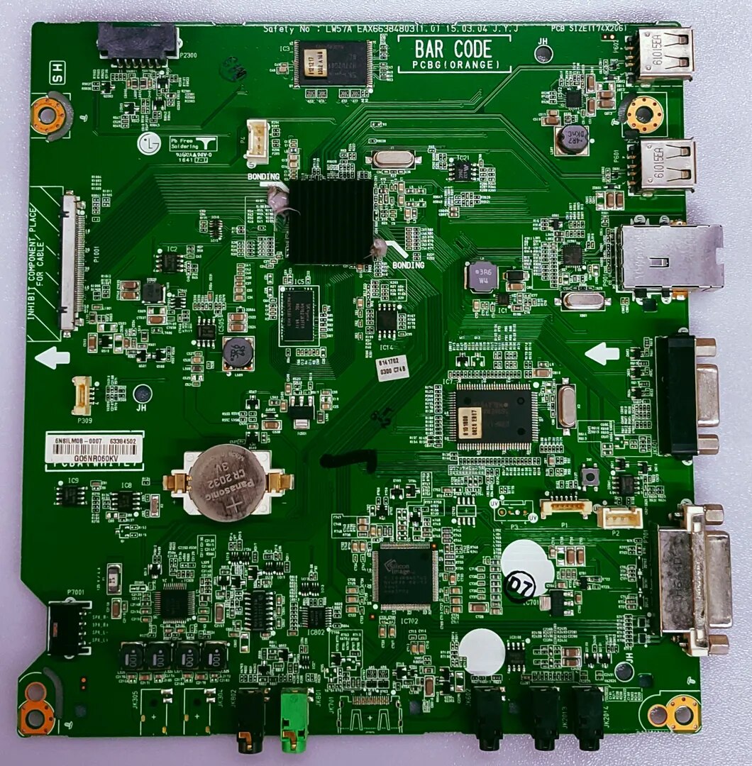 LG 43SE3KB-BE LED TV MOTHER BOARD PART NUMBER 6NSILM0B-0007 63384502 G06NR060KV image 1