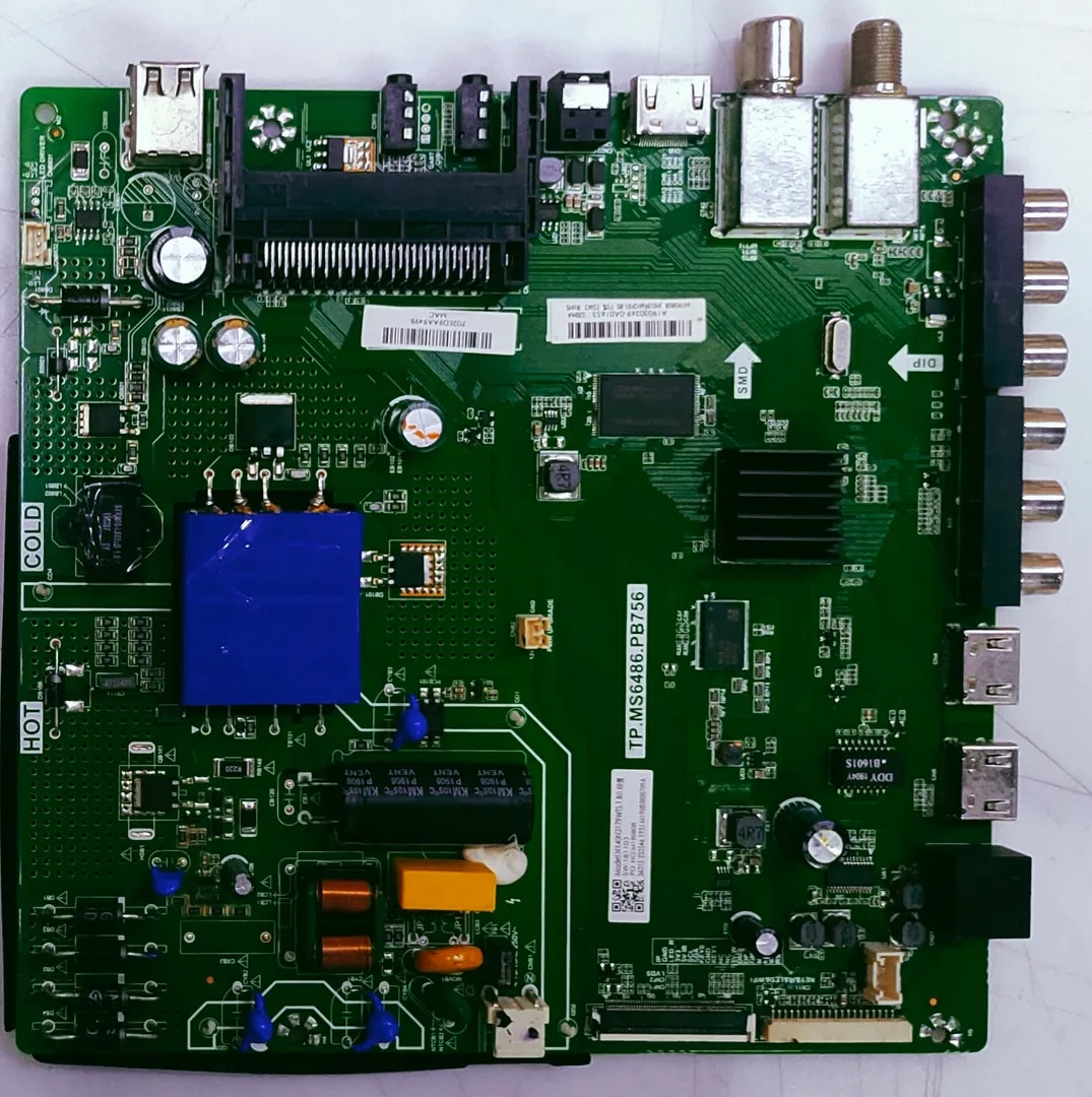 VU 32D6475 LED TV MOTHER BOARD PART NUMBER- TP.MS6486.PB756 image 1