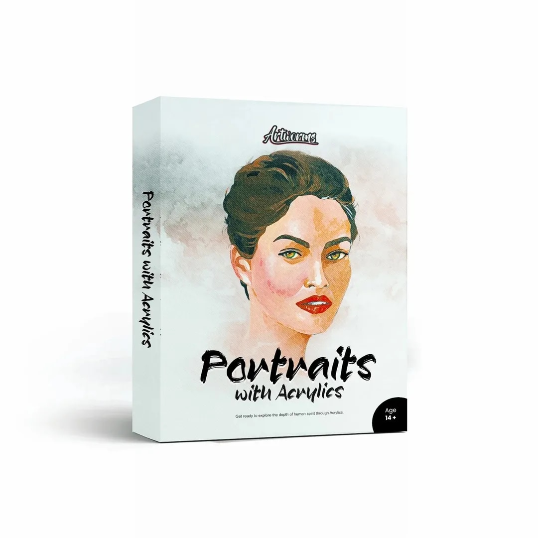 Artworms Portraits with Acrylics - Art Kit image 1