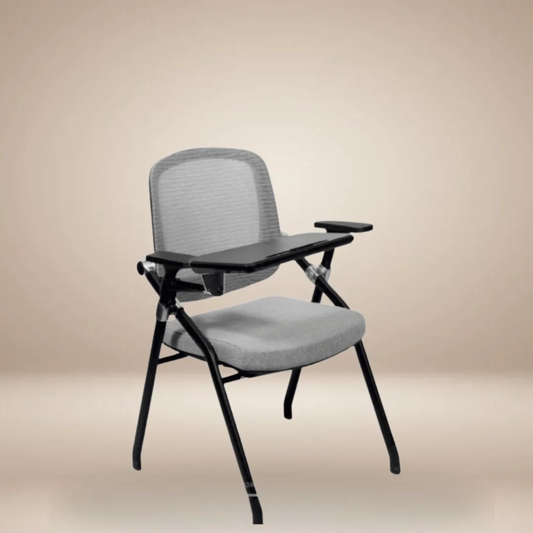 Modern Folding Study Chair with Writing Pad image 1