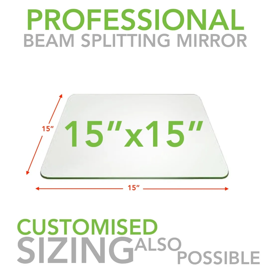 15" Teleprompter Glass - Beam Splitting Glass 3.5mm - Beam Splitting Glass Property image 1