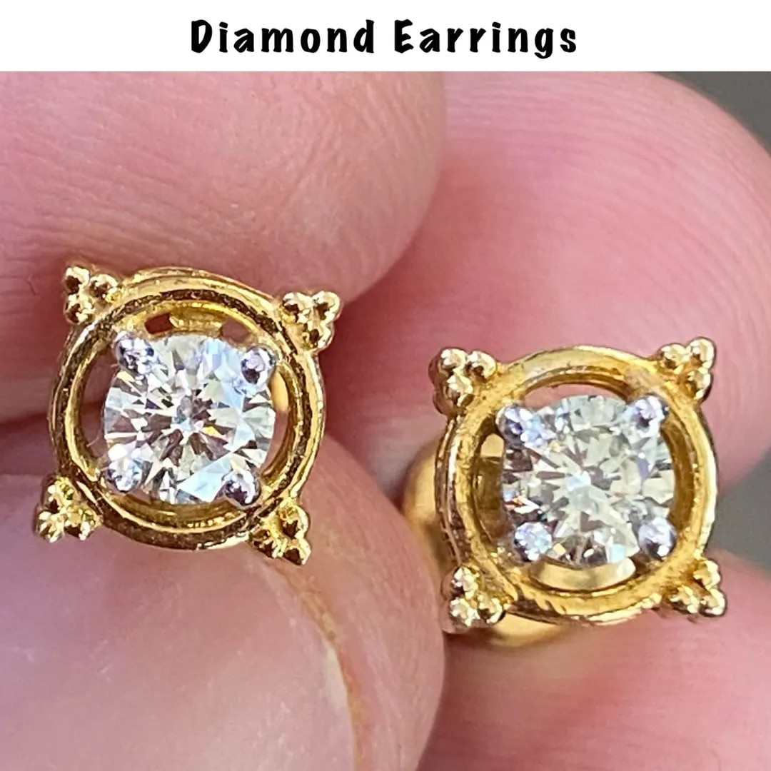 Certified Lab Diamond Earrings | D-F Color & VVS Clarity image 1