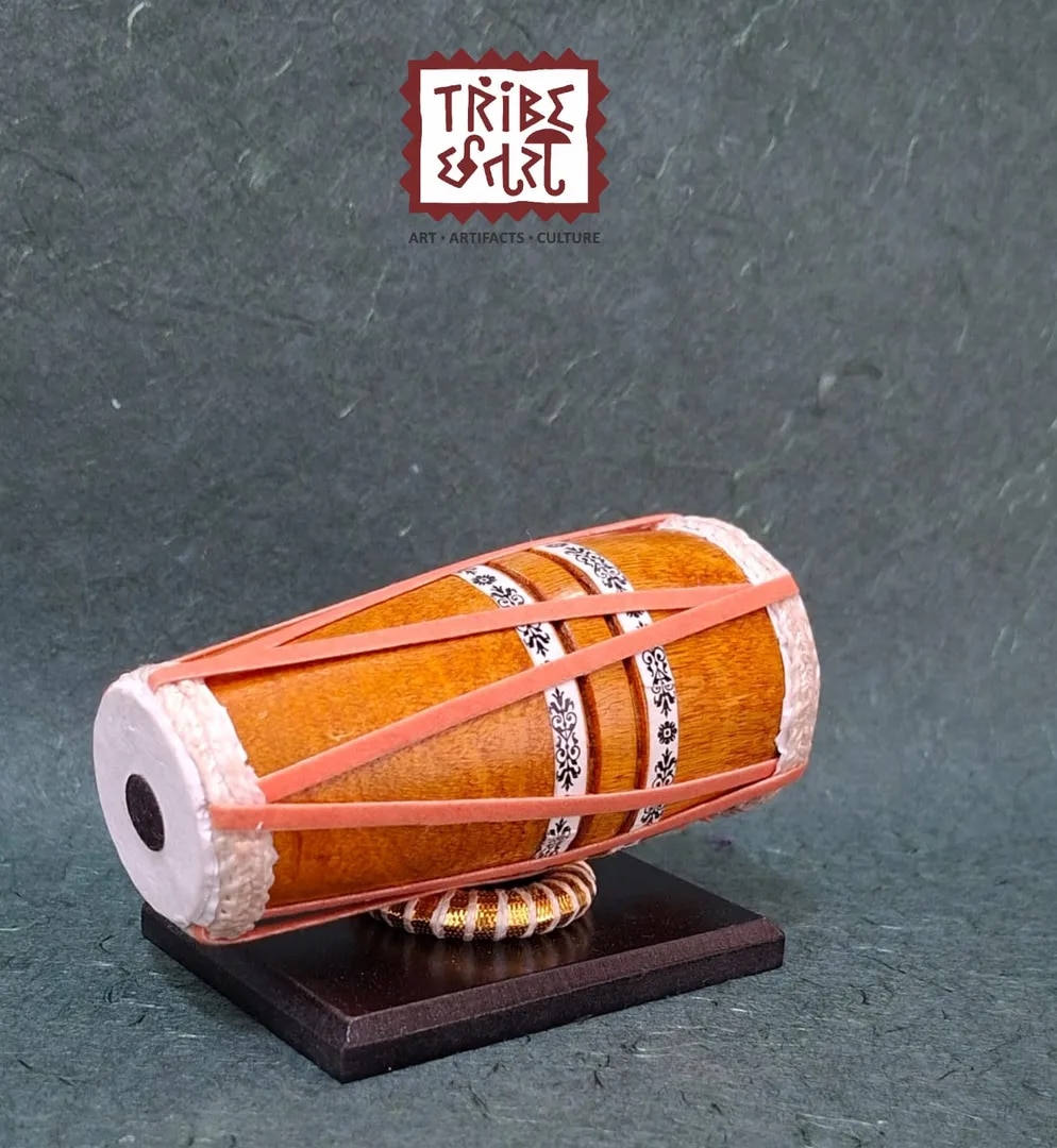 Wooden Handcrafted Pakhawaj Showpiece image 1