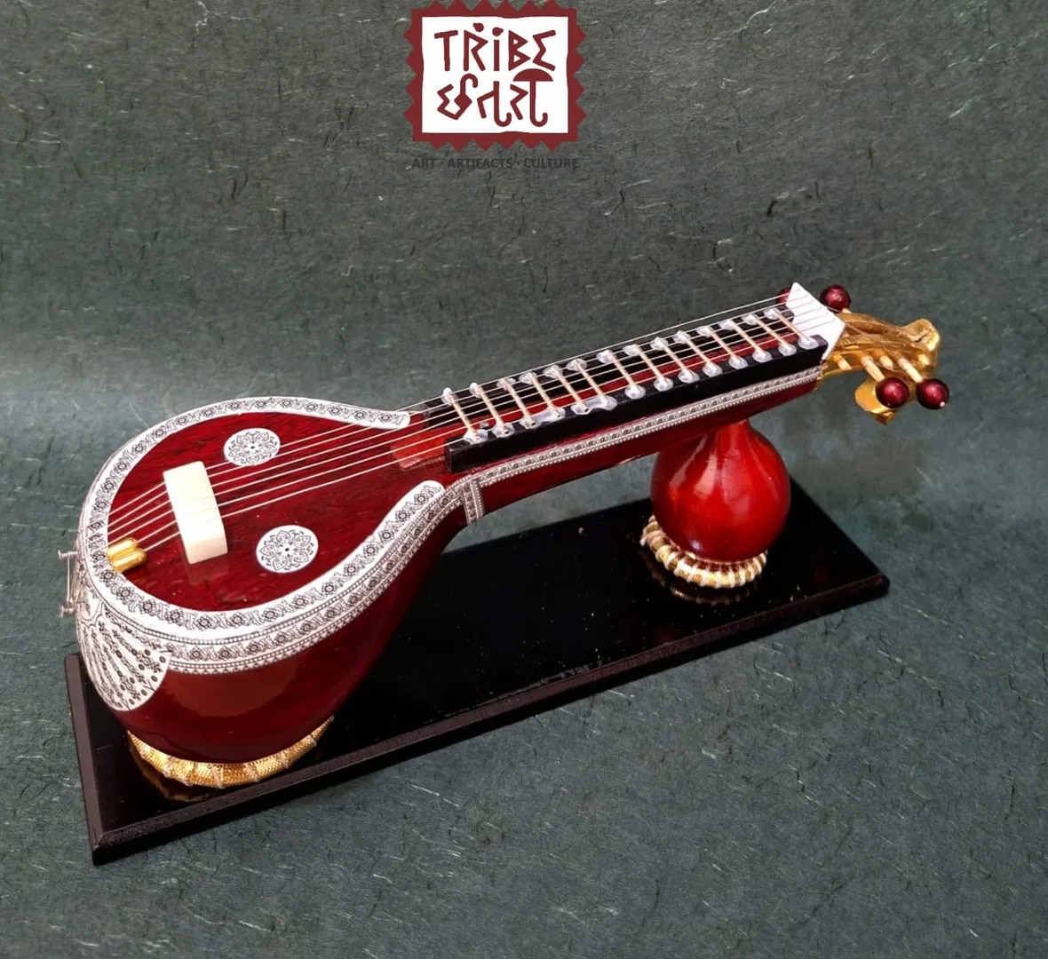 Wooden Miniature Instrument Veena image 1