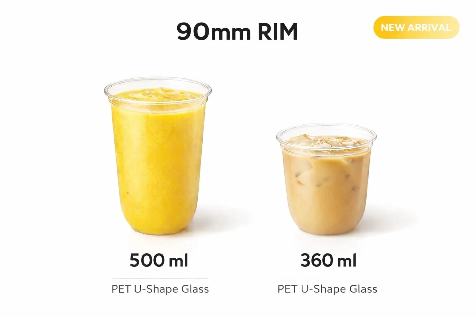 U shaped 350 ML (12 oz ) PET Cups image 1