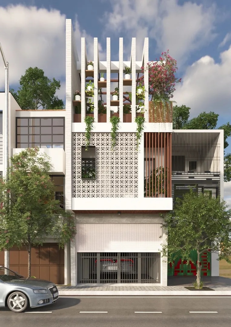 Modern Jali Facade House Design in Chennai image 1