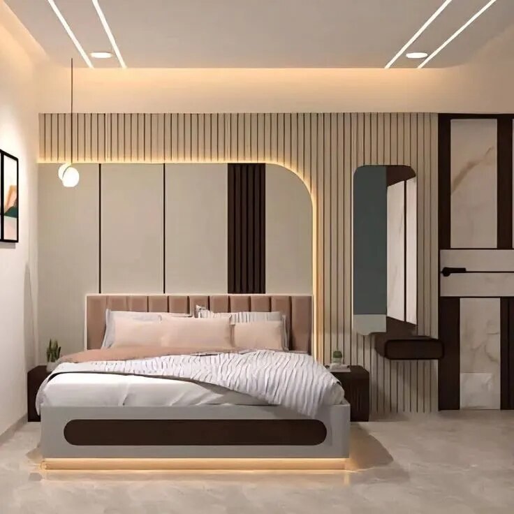 Trendy Wall Panel Interior Chennai Homes image 1