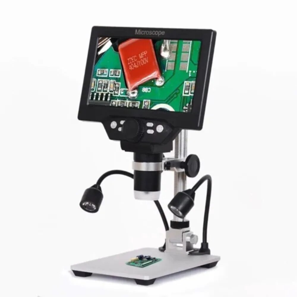 Mobile Repairing Digital LCD Microscope with LIthium Batteries and Additional LED Lights image 1