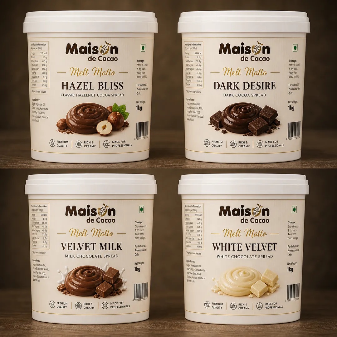 Dark, Milk, White & Hazelnut Chocolate Spreads image 1