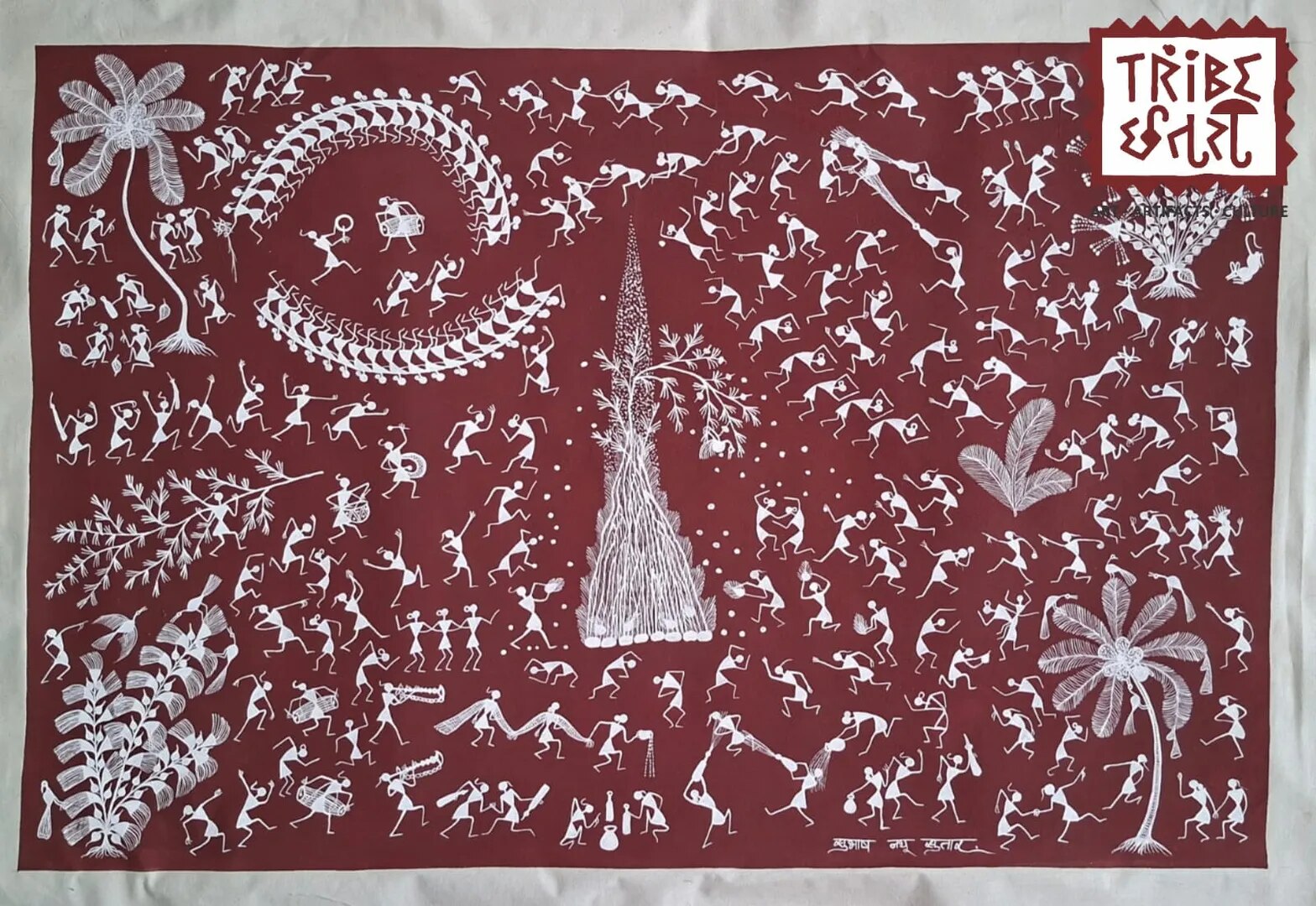 Colours of Tradition- Holi Celebration In Warli Art image 1