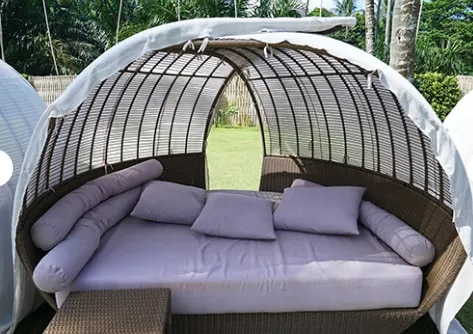 Modern Outdoor Wicker Sunbed image 1