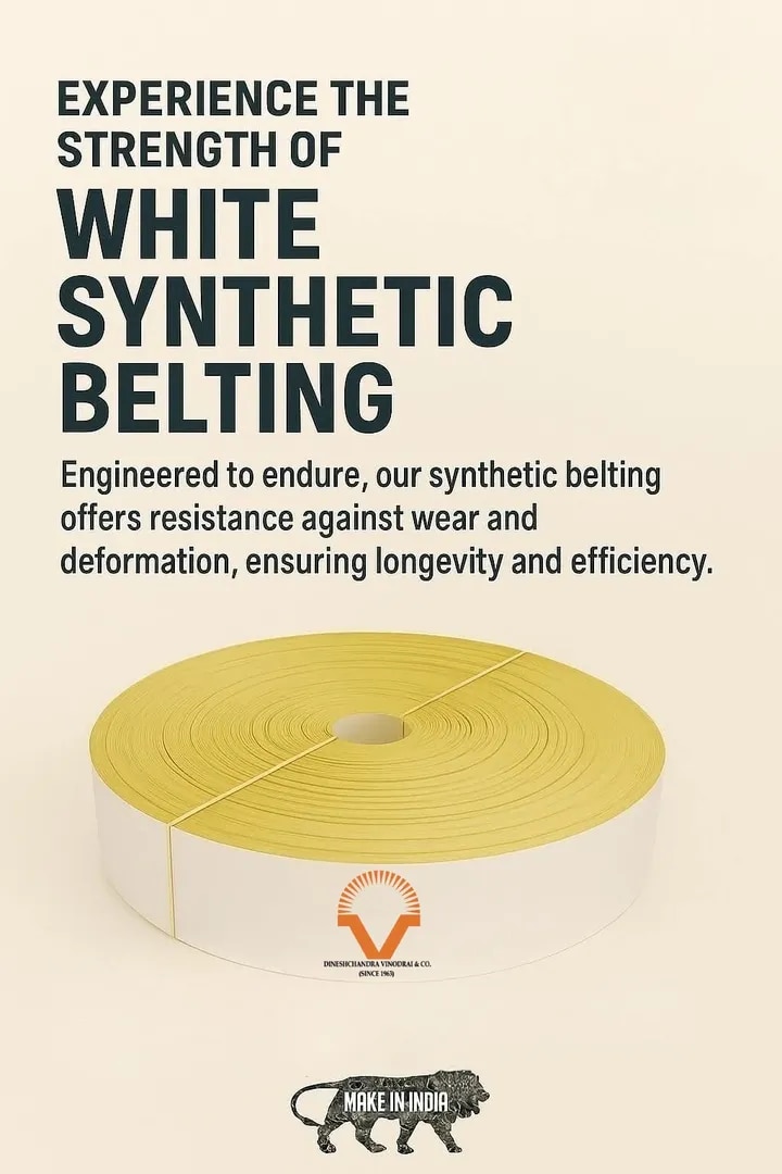 Synthetic White Nylon Conveyor Elevator Belt image 1