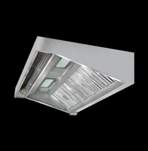Stainless Steel Exhaust Hood with Fresh Air Grilles image 1