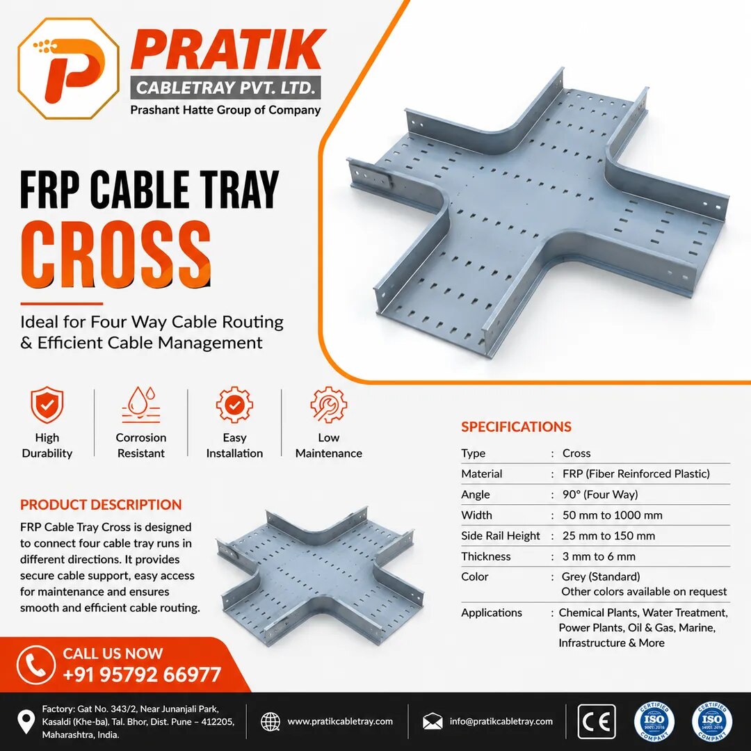 FRP Cable Tray Cross image 1