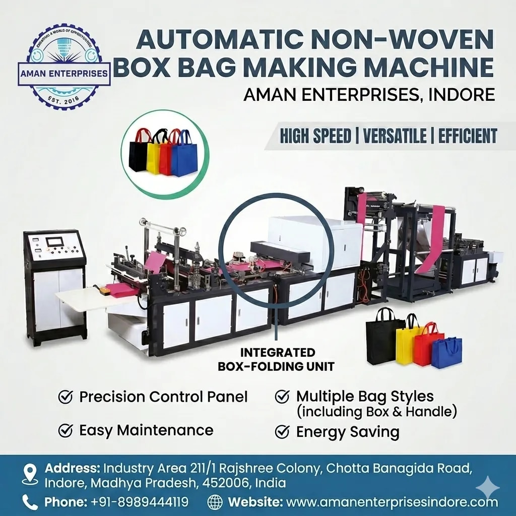 Automatic Non Woven Box Bag Making Machine image 1