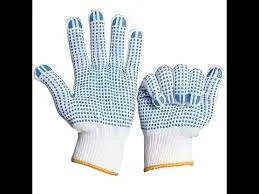 Cotton Knitted Dotted Hand Gloves image 1