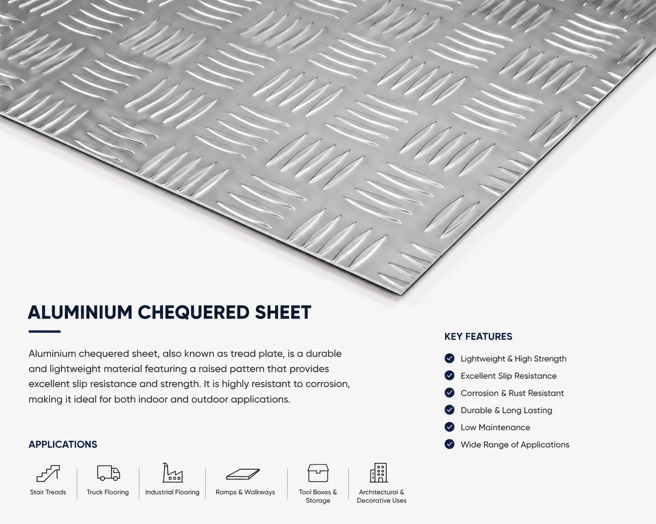 Aluminium Chequered Sheet image 1