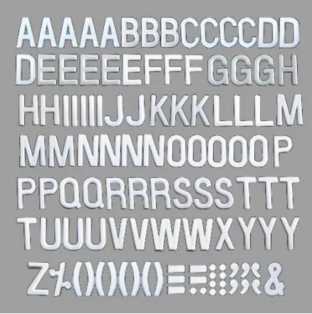 WHITE MAGNETIC LETTERS image 1