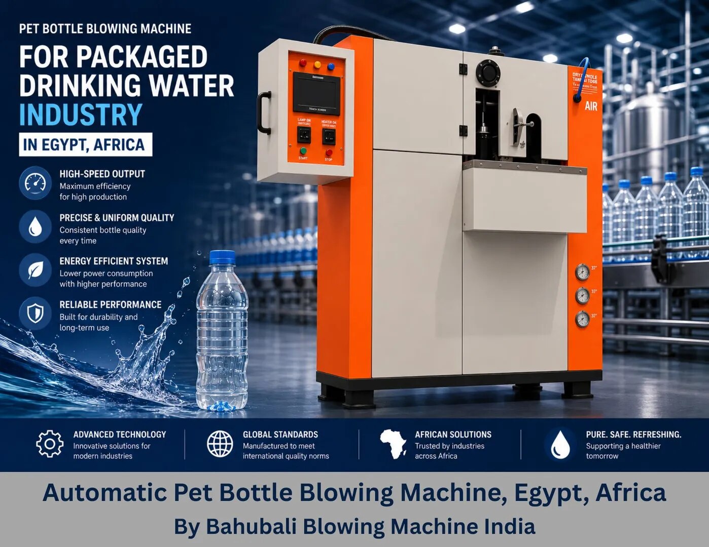 PET Bottle Blowing Machine for Packaged Drinking Water Industry in Egypt Africa image 1