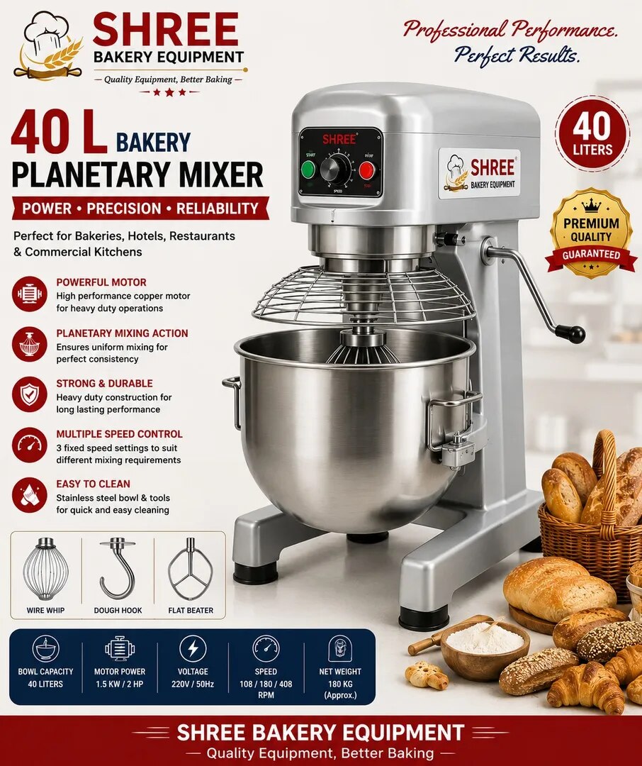 40 L Bakery Planetary Mixer image 1