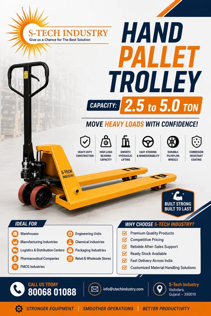 Hand Pallet Trolley (Capacity: 2.5 to 5.0 Ton) image 1