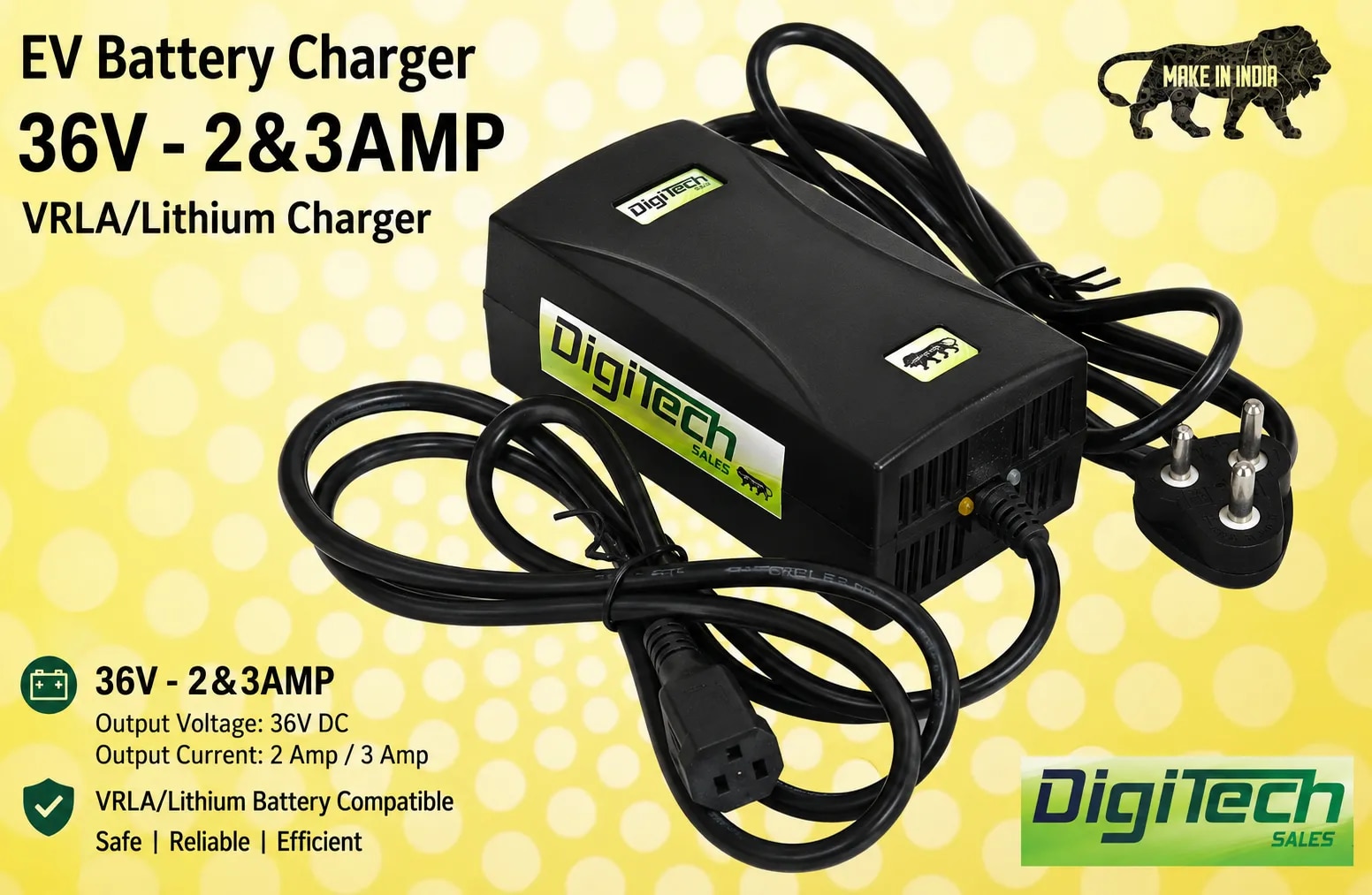EV Battery Charger 36V-2A/3A VRLA/LITHIUM image 1