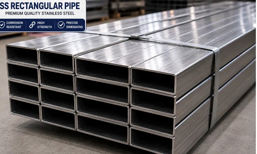 Stainless Steel Rectangular Pipe Manufacturer, Supplier & Stockist in Haryana | SS 304 & SS 316 Rect image 1