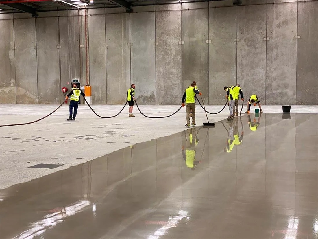 RCC floor repair with epoxy mortar image 1