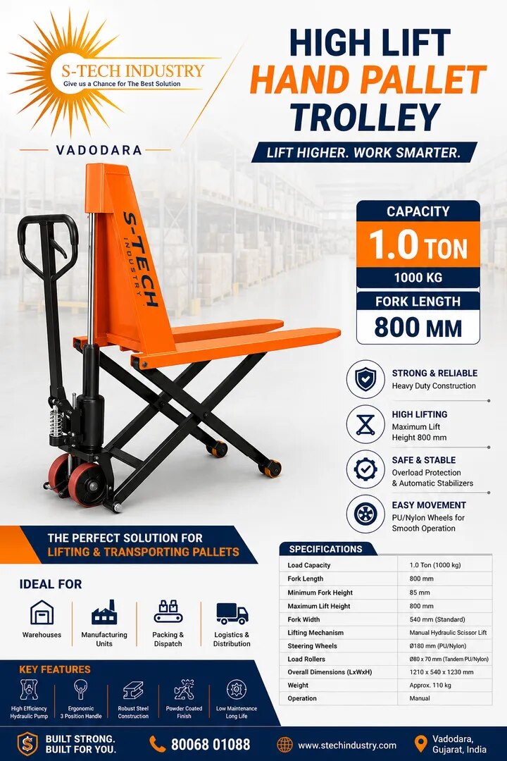 High Lift Hand Pallet Trolley image 1
