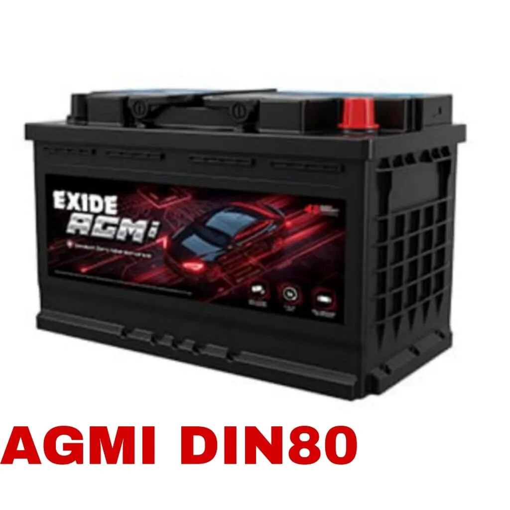 EXIDE AGMI DIN80 BATTERY image 1