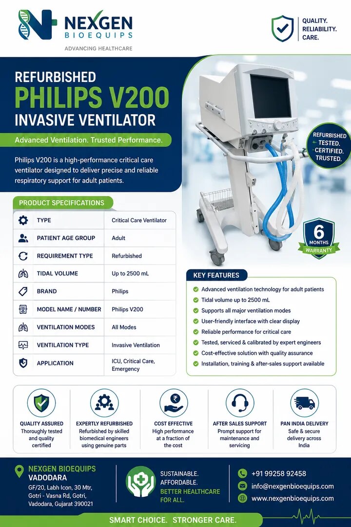 Refurbished Philips V200 Invasive Ventilator image 1