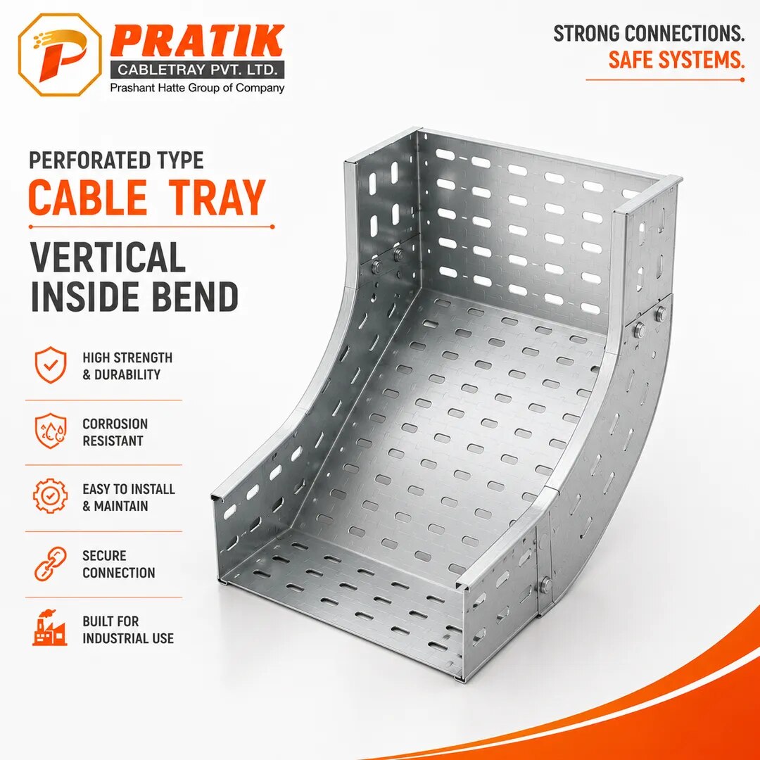 Perforated Type Cable Tray Vertical Inside Bend image 1
