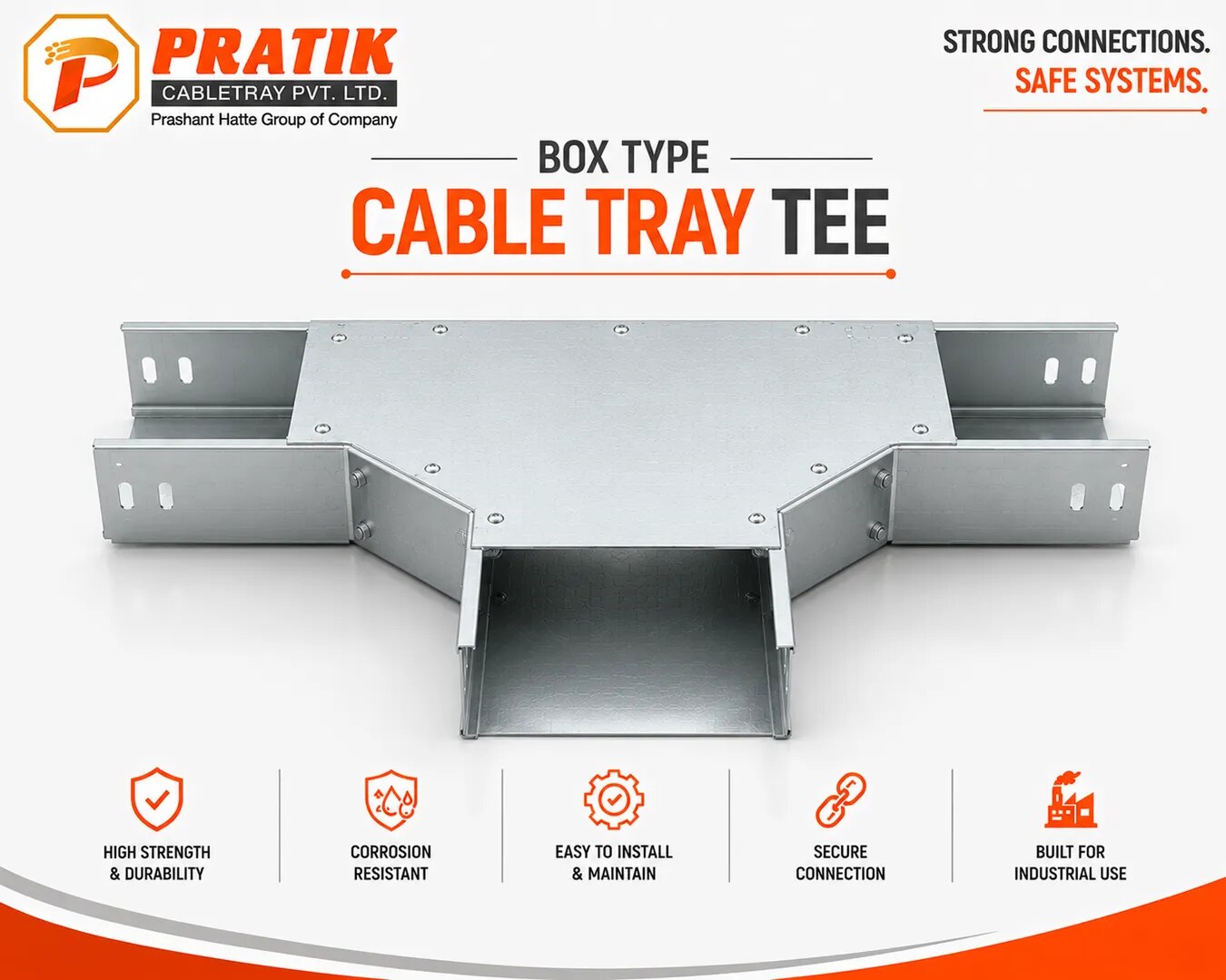 Box Type Cable Tray Tee image 1