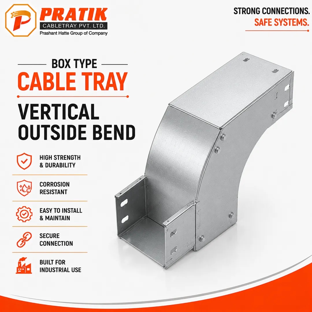 Box Type Cable Tray Vertical Outside Bend image 1