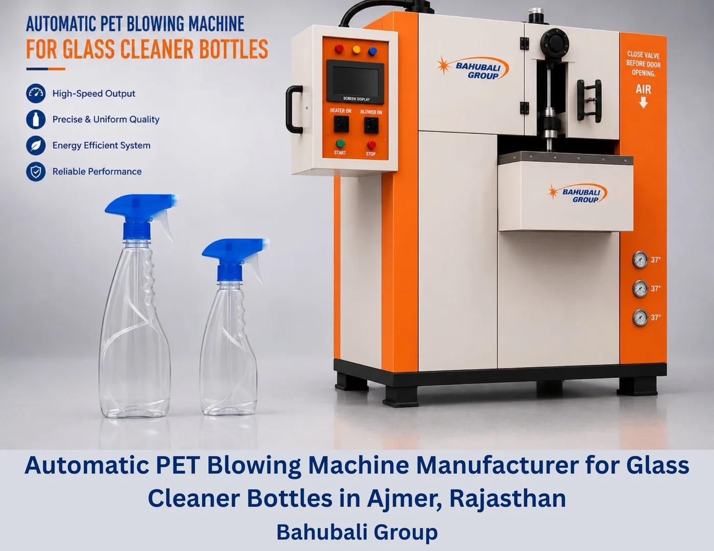 Automatic PET Blowing Machine Manufacturer for Glass Cleaner Bottles in Ajmer Rajasthan image 1